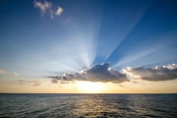 Profitability - metaphor sun setting over the ocean